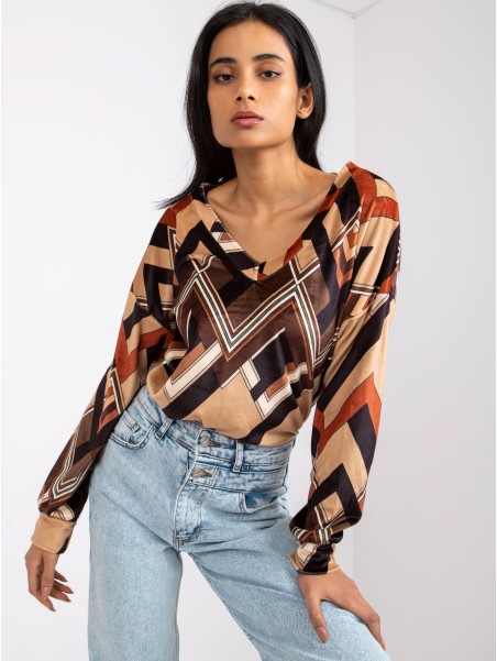 Bluzka-DHJ-BZ-6550-4.40-czarno-beżowy