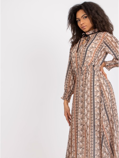 Sukienka-DHJ-SK-15177-1.04P-beżowy