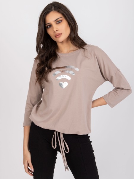 Bluzka-RV-BZ-7547.12P-ciemny bezowy