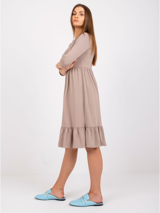 Sukienka-RV-SK-7554.74P-ciemny bezowy Sukienka-RV-SK-7554.74P-ciemny bezowy