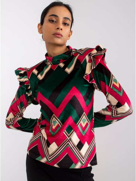 Bluzka-DHJ-BZ-6533C-1.81P-ciemny zielony