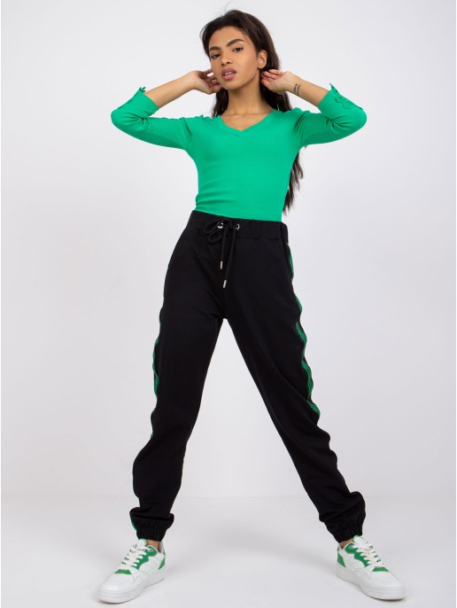 Spodnie dresowe-RV-DR-7456.14P-czarny Spodnie dresowe-RV-DR-7456.14P-czarny