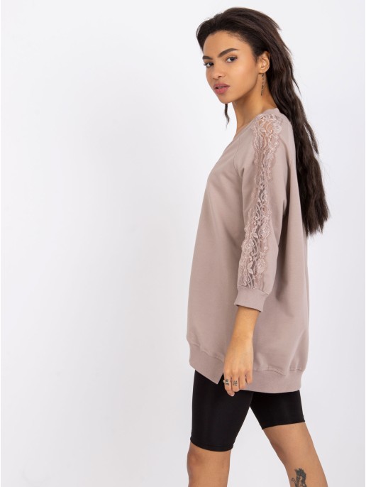 Bluzka-RV-BZ-7557.01-ciemny bezowy Bluzka-RV-BZ-7557.01-ciemny bezowy