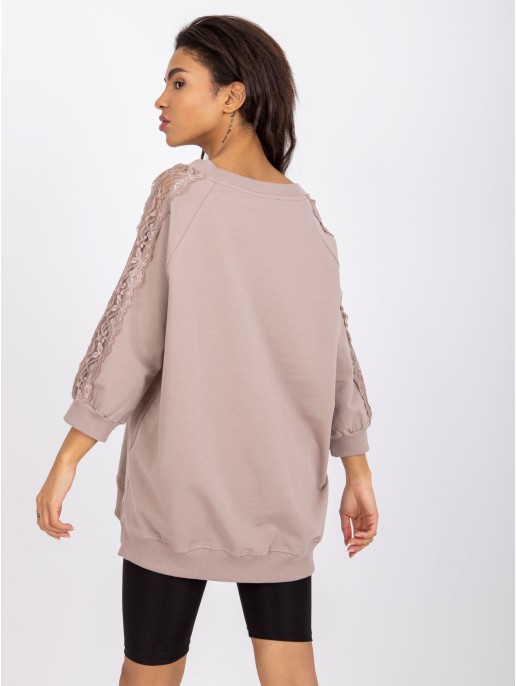 Bluzka-RV-BZ-7557.01-ciemny bezowy Bluzka-RV-BZ-7557.01-ciemny bezowy