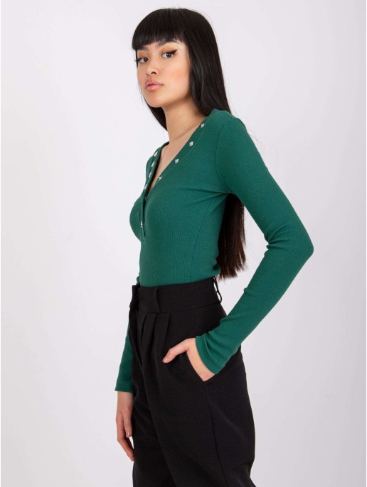 Bluzka-RV-BZ-7439.18-ciemny zielony Bluzka-RV-BZ-7439.18-ciemny zielony