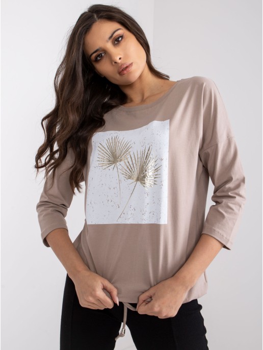 Palaidinė-RV-BZ-7511.33P-tamsiai smėlio spalvos Palaidinė-RV-BZ-7511.33P-tamsiai smėlio spalvos