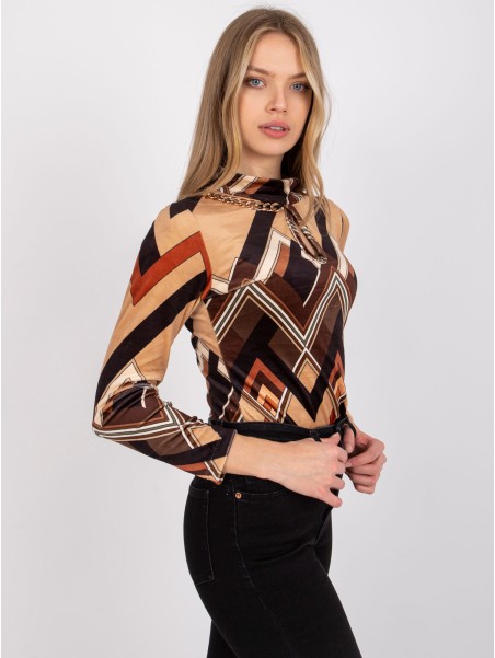 Bluzka-DHJ-BZ-6291-2.32P-czarno-beżowy