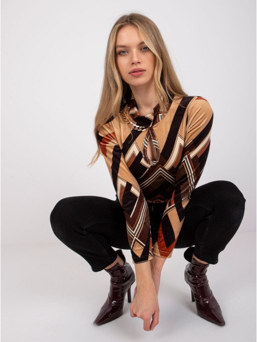 Bluzka-DHJ-BZ-6291-2.32P-czarno-beżowy