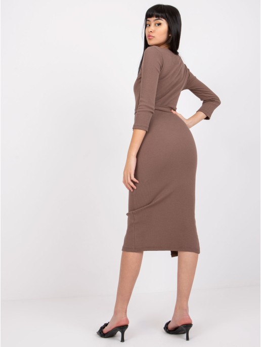 Sukienka-RV-SK-7523.91-brązowy