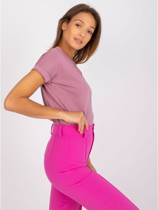 T-shirt-RV-TS-7666.19-ciemny różowy T-shirt-RV-TS-7666.19-ciemny różowy