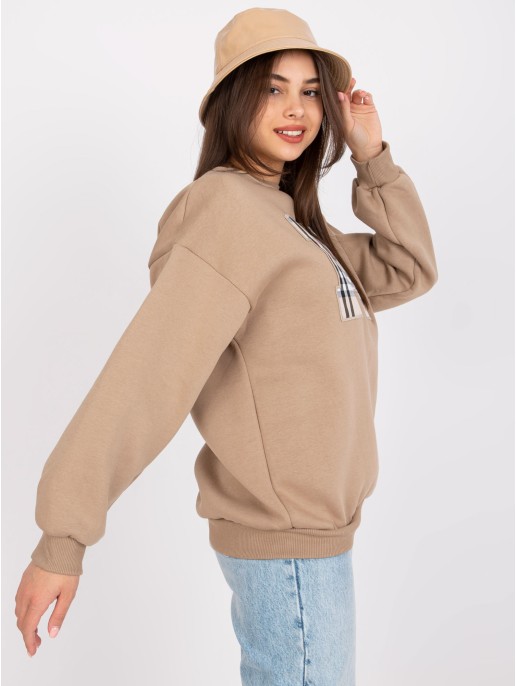 Bluza-EM-BL-U617.95-ciemny bezowy Bluza-EM-BL-U617.95-ciemny bezowy