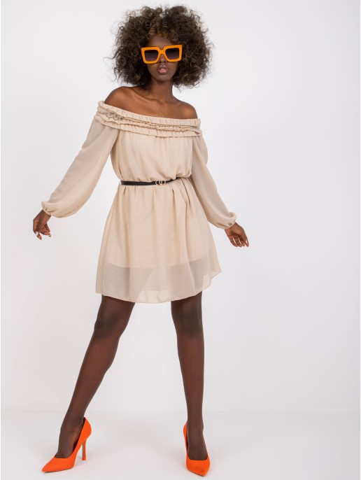 Sukienka-DHJ-SK-6831.36-beżowy