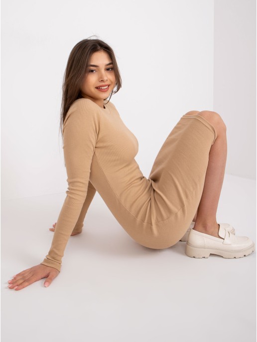 Sukienka-EM-SK-691.52P-camelowy Sukienka-EM-SK-691.52P-camelowy