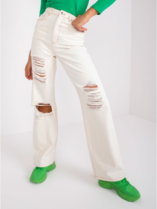 Spodnie jeans-RO-SP-PNT-N08.75P-jasny beżowy Spodnie jeans-RO-SP-PNT-N08.75P-jasny beżowy