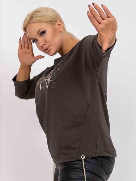 Bluzka-RV-BZ-7500.28X-ciemny khaki Bluzka-RV-BZ-7500.28X-ciemny khaki