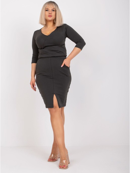 Suknelė-RV-SK-7825.41-tamsiai chaki Suknelė-RV-SK-7825.41-tamsiai chaki