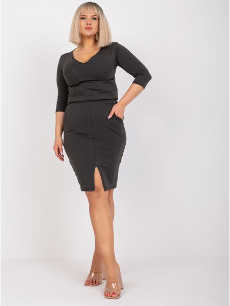 Suknelė-RV-SK-7825.41-tamsiai chaki