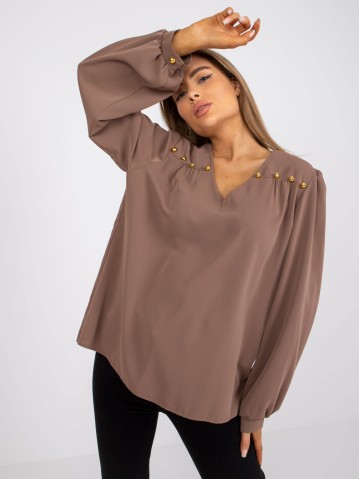 Bluzka-LK-BZ-508827.62P-ciemny bezowy