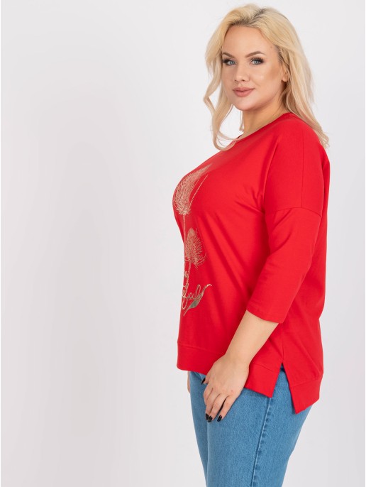 Bluzka-RV-BZ-7581.62P-czerwony Bluzka-RV-BZ-7581.62P-czerwony