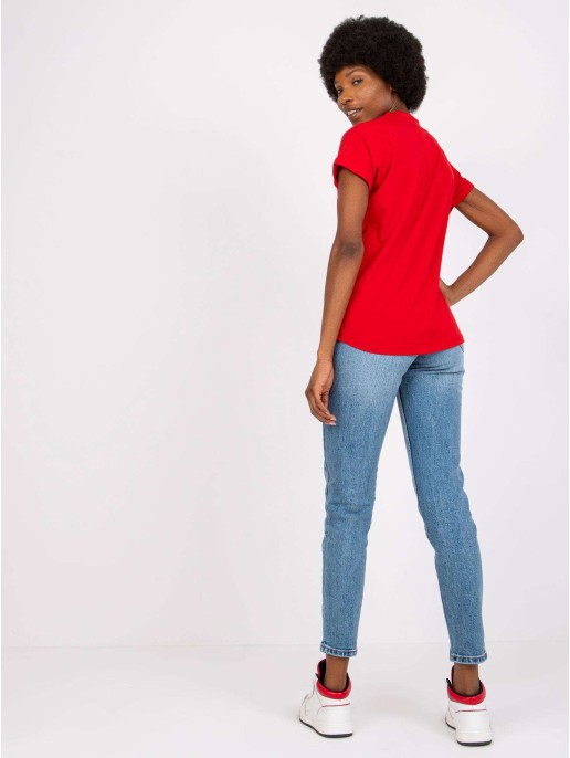 T-shirt-RV-TS-7666.19-czerwony T-shirt-RV-TS-7666.19-czerwony