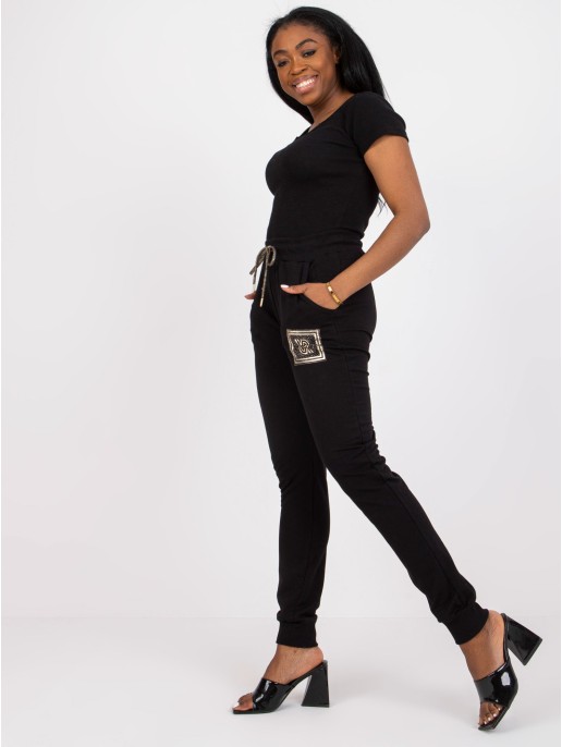 Spodnie dresowe-RV-DR-7284.43-czarny Spodnie dresowe-RV-DR-7284.43-czarny