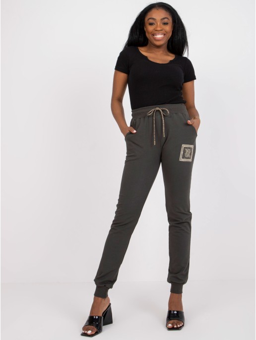 Spodnie dresowe-RV-DR-7284.43-ciemny khaki Spodnie dresowe-RV-DR-7284.43-ciemny khaki