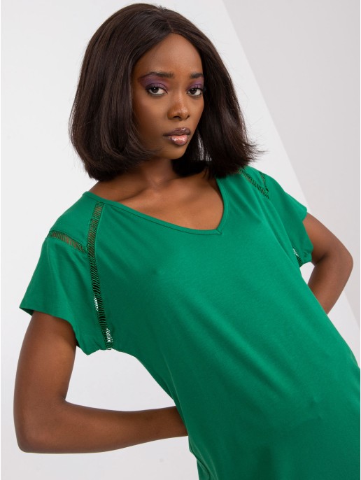 Bluzka-FA-BZ-7237.40P-ciemny zielony Bluzka-FA-BZ-7237.40P-ciemny zielony