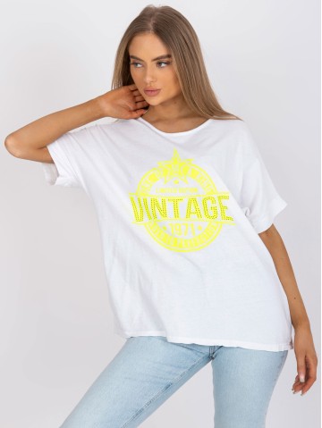 T-shirt-DHJ-TS-6860.26X-biało-żółty 2
