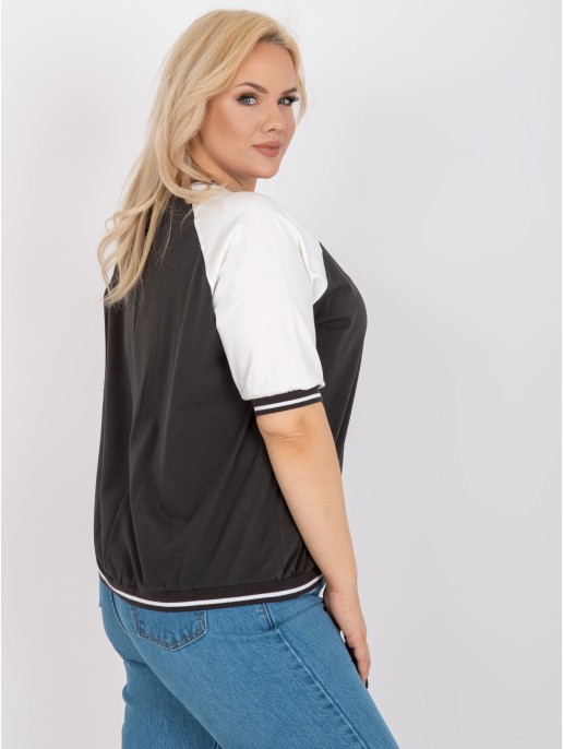 Bluzka-RV-BZ-7830.30-ciemny khaki Bluzka-RV-BZ-7830.30-ciemny khaki