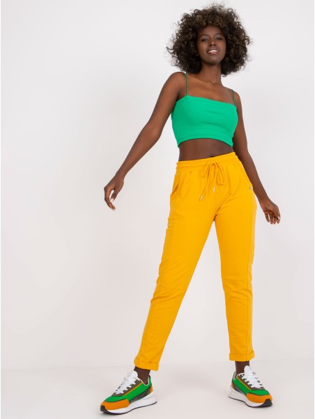 Spodnie dresowe-RV-DR-7806.32-jasny pomarańczowy