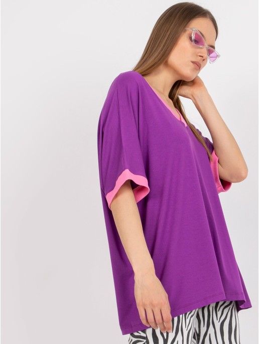 Bluzka-FA-BZ-7766.81P-ciemny fioletowy Bluzka-FA-BZ-7766.81P-ciemny fioletowy