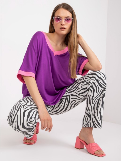 Bluzka-FA-BZ-7766.81P-ciemny fioletowy Bluzka-FA-BZ-7766.81P-ciemny fioletowy