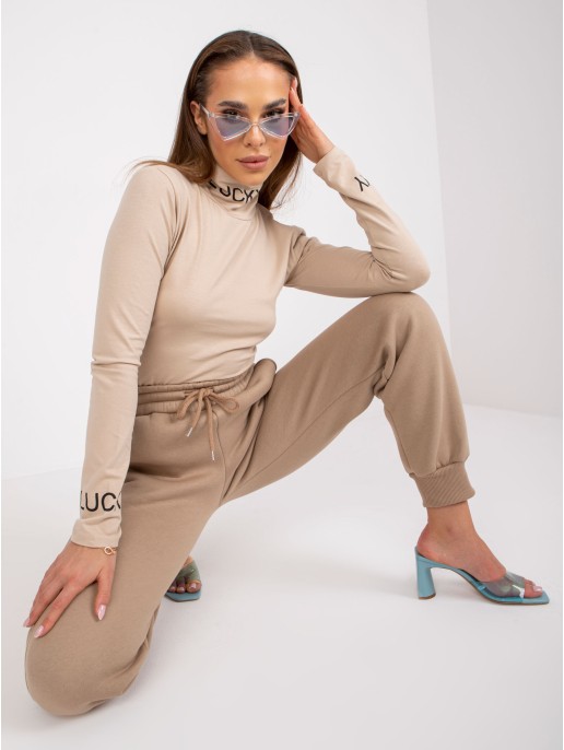 Spodnie dresowe-EM-DR-712.39P-ciemny bezowy Spodnie dresowe-EM-DR-712.39P-ciemny bezowy