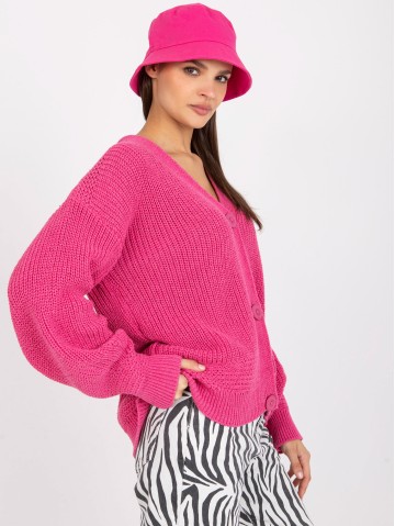 Sweter-LC-SW-0249.24P-ciemny różowy 2