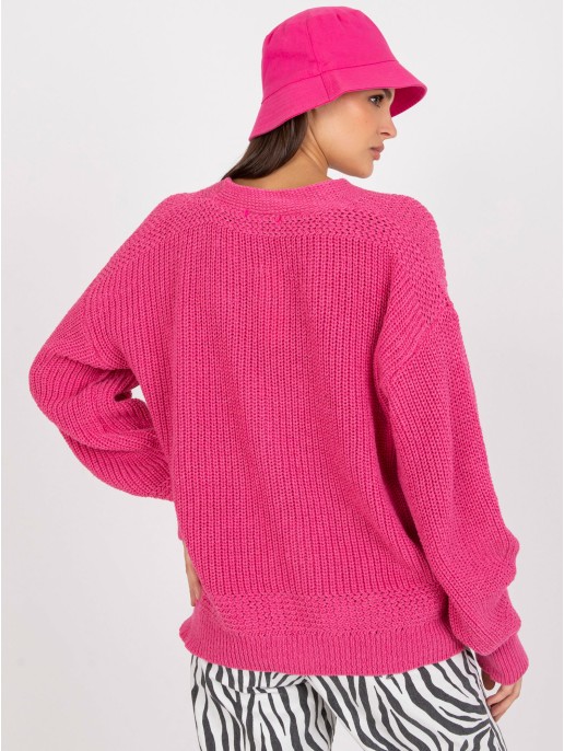 Sweter-LC-SW-0249.24P-ciemny różowy Sweter-LC-SW-0249.24P-ciemny różowy