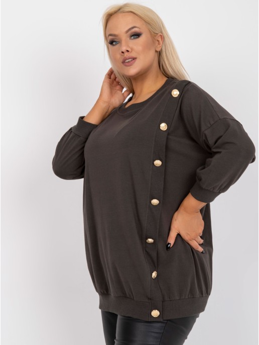 Bluzka-RV-BZ-7608.27-ciemny khaki Bluzka-RV-BZ-7608.27-ciemny khaki