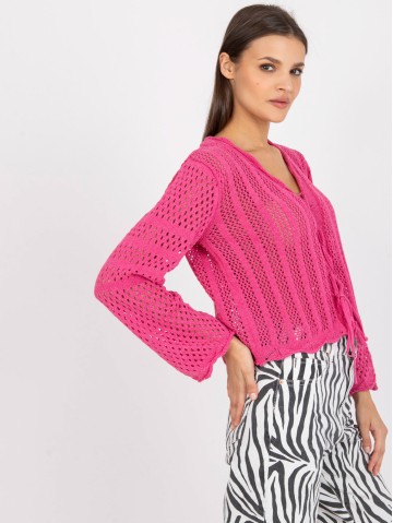 Sweter-LC-SW-0228.21P-ciemny różowy 2
