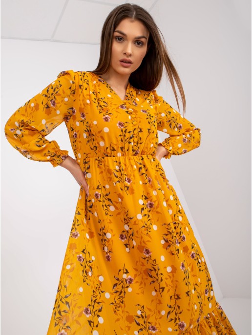 Suknelė-RO-SK-ELB-2309.98-ciemny geltona