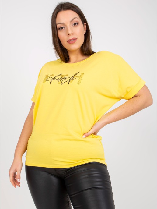 T-shirt-RV-TS-7919.01X-żółty T-shirt-RV-TS-7919.01X-żółty