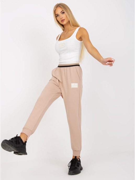 Spodnie dresowe-TW-DR-OB030.57-beżowy Spodnie dresowe-TW-DR-OB030.57-beżowy