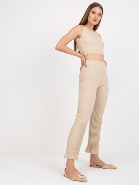 Laisvalaikio kostiumas-DHJ-KMPL-9587.82-smėlio spalvos