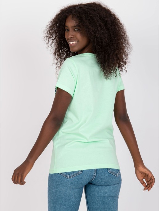 T-shirt-BR-TS-8137-mietowy T-shirt-BR-TS-8137-mietowy