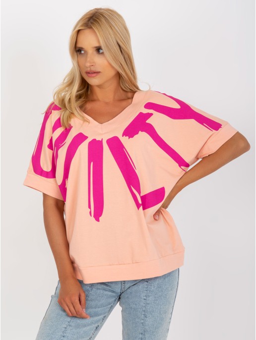 Bluzka-FA-BZ-7920.90-brzoskwiniowy Bluzka-FA-BZ-7920.90-brzoskwiniowy