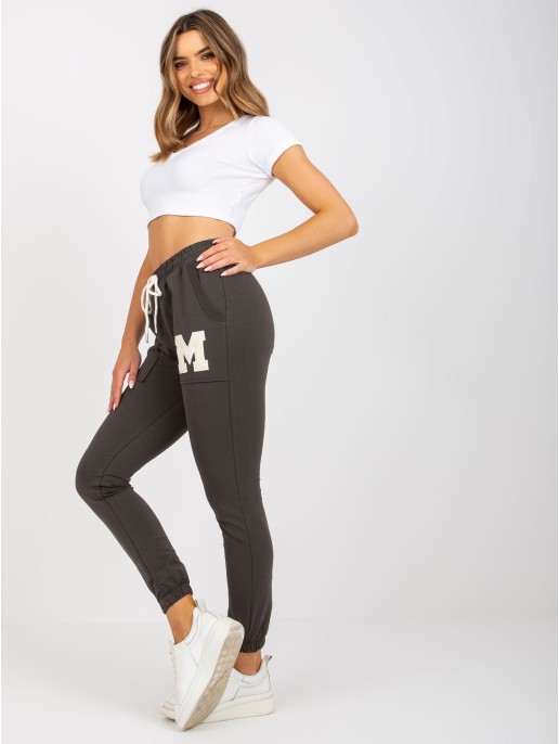 Spodnie dresowe-RV-DR-7859.02P-ciemny khaki Spodnie dresowe-RV-DR-7859.02P-ciemny khaki