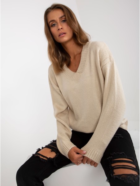 Megztinis-LC-SW-0332.17-smėlio spalvos