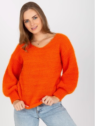 Sweter-TW-SW-BI-9029.84-pomarańczowy 2