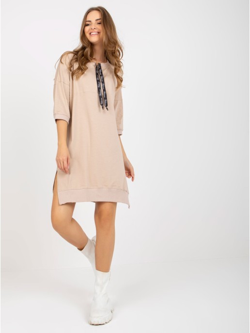 Sukienka-RV-SK-6273.47P-jasny beżowy