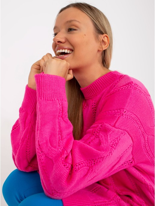 Sweter-LC-SW-0297.35P-fluo różowy