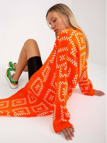 Sweter-LC-SW-0296.08P-pomarańczowy 2