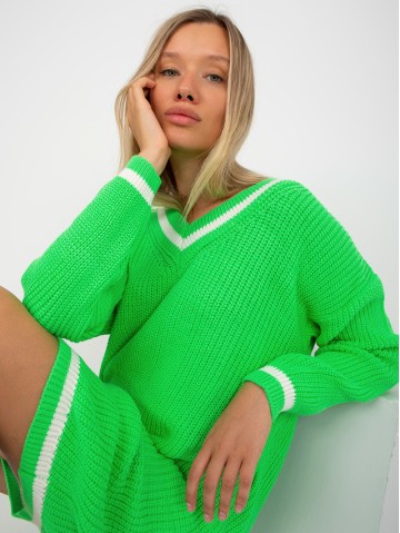 Sweter-LC-SW-8023.55P-fluo zielony 2